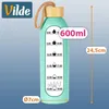 Vilde | Butelka na wodę szklana 600 ml - z etui silikonowym Podgląd zdjęcia produktu 5