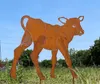 Kuh Kalb 52x56cm Gartenstecker Edelrost Gartendeko Produktbild-Vorschau 2
