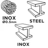 Spazzola metallica 125 x 20 mm, INOX 57H592 GRAPHITE Anteprima dell’immagine prodotto 2