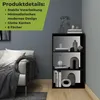 Coemo Aktenregal Delta-3 Regal 3 Fächer Schwarz Produktbild-Vorschau 2