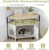 COSTWAY Katzenschrank Katzentoilette für Ecke, Katzenhaus Produktbild-Vorschau 4