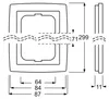 BJ enkelvoudig frame 1724-80, 4-voudig, chroom, mat Productafbeelding-voorbeeld 4