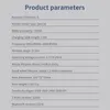 A list of product parameters for a wireless mouse. Produktbild-Vorschau