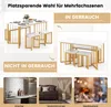 COSTWAY 4-tlg. Esstisch Set, Esszimmergruppe mit 2 Stühlen, Produktbild-Vorschau 4