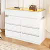 Flieks Sideboard mit Glas & LED-Beleuchtung, 8 Schubladen, Produktbild-Vorschau 3