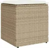 vidaXL Zahradní stolička s polštářem 2 ks. Béžová 40x40x43 Náhled obrázku produktu 4