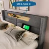 MODFU Boxspring postel hydraulická 140 x 200 cm s LED Náhled obrázku produktu 5