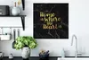 MuchoWow® Poster Zitat - Zuhause - Herz - Gold 50x50 cm - Produktbild-Vorschau 3
