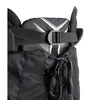 Close-up of the waist area of black hockey pants, showing the lacing system and a buckle strap. Náhled obrázku produktu