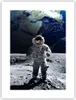 Poster - Poster ohne Rahmen - Astronaut Mond Erde Raum - Produktbild-Vorschau 1
