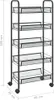 vidaXL Kuchyňský vozík 5 polic černý 46x26x105 cm Železo Náhled obrázku produktu 7