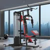 A multi-gym fitness machine is set up in a modern gym with large windows overlooking a city skyline. Náhľad obrázku produktu