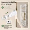 Supporti per scaldasalviette, set da 4, bianchi, per tubi Anteprima dell’immagine prodotto 6