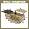okwish Höhenverstellbarer-Couchtisch Sideboard mit Produktbild-Vorschau 6