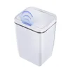 A white sensor trash can with a blue wave graphic indicating motion detection. Náhľad obrázku produktu