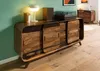 MASSIVMOEBEL24 Sideboard Sheesham 173x40x75 dunkelbraun Produktbild-Vorschau 3