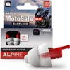 Packaging for Alpine MotoSafe Race earplugs, featuring a motorcycle rider and product details. Anteprima dell’immagine prodotto