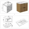 Waschtisch mit Unterschrank 60cm RIVA Badmöbel Set Produktbild-Vorschau 6