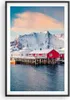 Gerahmtes Poster - Schwarzer Rahmen - Lofoten Dorf Angeln - Produktbild-Vorschau 1