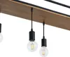 Lindby Hängelampe Kirista, 5-flg., schwarz/Holz, 100 cm, Produktbild-Vorschau 6