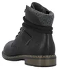 Zapatos de cordones negros para mujer de la marca Rieker, Vista previa de la imagen del producto 14