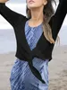 Transparenter, kurzer Cardigan mit Dreiviertelärmeln und Produktbild-Vorschau 3