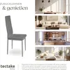 A collage showing a chair and different room settings where it can be used, along with descriptive text. Náhled obrázku produktu