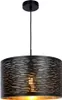 Hängelampe, schwarz-gold, rund, Kunststoff 38 cm Produktbild-Vorschau 1