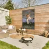 Gartenposter - 80x120 cm - Löwenjunges auf dem Stamm Produktbild-Vorschau 5