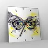 Wanduhr - Quadrat - Glasuhr - Person Auge Schatten Produktbild-Vorschau 4