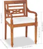 A wooden chair with a white cushion, with dimensions indicated by text overlays. Náhled obrázku produktu