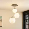 Lindby Hängeleuchte Heleska, weiß, Glas, 3-flg., Ø 47cm Produktbild-Vorschau 2