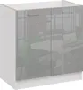 Roe Furniture | Küchenunterschrank 80 cm - Grau – Glanzgrau Produktbild-Vorschau 1