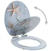 vidaXL Siège de toilette avec couvercle Soft-Close MDF Voir les images du produit 9