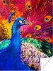 MuchoWow® Poster Gemälde - Vogel - Pfau - Ölgemälde 120x160 Produktbild-Vorschau 1