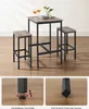 VASAGLE Bartisch-Set mit 2 Barhockern, 60 x 60 x 90 cm, Produktbild-Vorschau 4