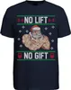 No Lift No Gift Ugly Christmas Sweater Herren T-Shirt, Produktbild-Vorschau 2