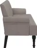 vidaXL Banc avec dossier Taupe 120x62x75,5 cm Tissu Voir les images du produit 4
