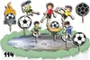Cake Toppers Decoration Set - Fussball 10Tlg. Produktbild-Vorschau 1