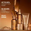 A collection of Wella hair products displayed against a brown, liquid-like background. Produktbild-Vorschau