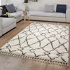 TT Home Wohnzimmerteppich Hochflor Langflor Mit Fransen Produktbild-Vorschau 3