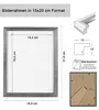 3er 5er Set Holz Bilderrahmen Lifestyle Plexi Foto Rahmen Produktbild-Vorschau 3