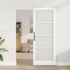 vidaXL Porta scorrevole ORKDAL Bianca 83 x 211 cm in legno Anteprima dell’immagine prodotto 3