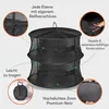 A black, multi-tiered drying net with callouts highlighting its features. Náhľad obrázku produktu