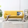 vidaXL Třímístná pohovka látka 172x70x82 cm žlutá Náhled obrázku produktu 2