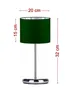 Tischlampe Grün-Silber Lampe Leuchte aus Velours Vintage Produktbild-Vorschau 2