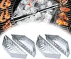 A collage showing grilling accessories and food being grilled. Produktbild-Vorschau
