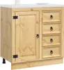 vidaXL Armadio SKI Marrone miele 80 x 46 x 81 cm Legno di Anteprima dell’immagine prodotto 3