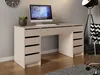 A desk with a computer and drawers in a room. Voir les images du produit