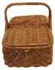 Picknickkorb aus Weide mit Deckel Braun 43x30x38 cm Produktbild-Vorschau 2